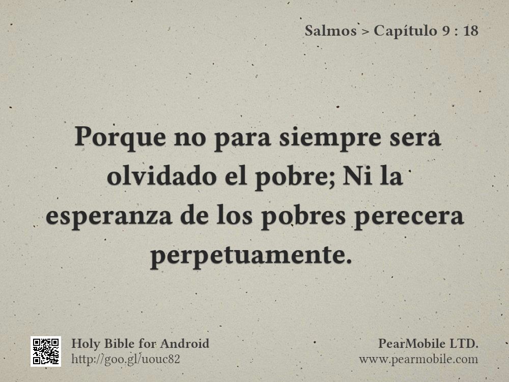 Salmos, Capítulo 9:18